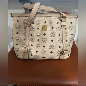 👜 Authentic MCM Visetos Crossbody/Shoulder Bag – Cognac Beige 👜